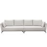 Sofá 3 Lugares Sala de Estar Living 250cm Pés Industrial Evan D06 Veludo Bege - Lyam Decor - 5