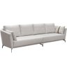 Sofá 3 Lugares Sala de Estar Living 250cm Pés Industrial Evan D06 Veludo Bege - Lyam Decor - 1