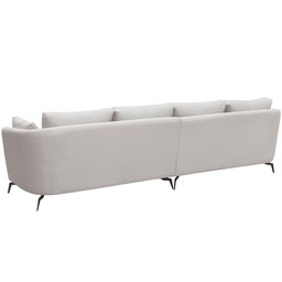 Sofá 3 Lugares Sala de Estar Living 250cm Pés Industrial Evan D06 Veludo Bege - Lyam Decor - 2 Sofá 3 Lugares Sala de Estar Living 250cm Pés Industrial Evan D06 Veludo Bege - Lyam Decor - 2