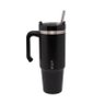 Caneca Térmica Wolff Parede Dp C/ Base e Canudo Preta 890ml - 1