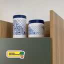 Ver imagem 7 de Armário de Cozinha 6 Portas 2 Gavetas Kit Modena Branco/Nogueira/Off White/Cp- Ripado