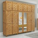 Ver imagem 1 de Guarda-roupa 12 Portas 3 Gavetas Grécia Freijó Madeira Pinus - Cavazotto