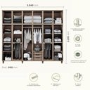 Ver imagem 3 de Guarda-roupa 12 Portas 3 Gavetas Grécia Freijó Madeira Pinus - Cavazotto