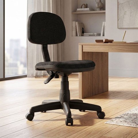Cadeira Escritório Giratória Secretária Classic Ergonômica Nr 17 Comfort Preto
