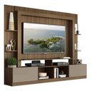 Ver imagem 1 de Estante Com Suporte Tv 65" E 2 Portas Oslo Multimóveis V3386 Madeirado/Lacca Fumê
