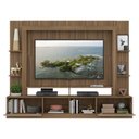 Ver imagem 4 de Estante Com Suporte Tv 65" E 2 Portas Oslo Multimóveis V3386 Madeirado/Lacca Fumê