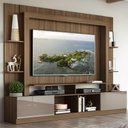 Ver imagem 7 de Estante Com Suporte Tv 65" E 2 Portas Oslo Multimóveis V3386 Madeirado/Lacca Fumê