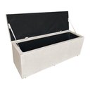 Ver imagem 2 de Calçadeira Recamier Baú Holanda 90cm Solteiro Suede Madeira Eucalipto Bege Pallazio