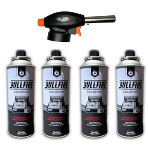 Kit Maçarico À Gás Portátil Ia20 Bestfer e 4 Gases Bullfire