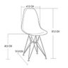 Conjunto Mesa de Jantar Industrial Clips Preta 135x75 com 6 Cadeiras Eiffel Pretas de Ferro Preto - 5