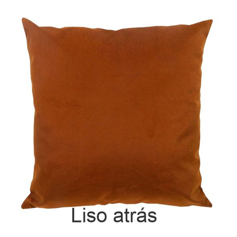 Kit 2 Capas para Almofada Drapeada Quadrada em Veludo Terracota e Bege - 7