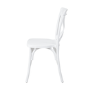 Ver imagem 5 de Kit 4 Cadeiras Paris Katrina Cross Empilhável Seat&co Branca Assento Branco Liso