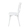 Kit 4 Cadeiras Paris Katrina Cross Empilhável Seat&co Branca Assento Branco Liso - 5