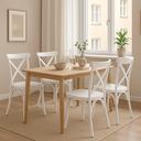 Ver imagem 1 de Kit 4 Cadeiras Paris Katrina Cross Empilhável Seat&co Branca Assento Branco Liso