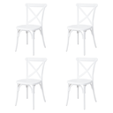Ver imagem 2 de Kit 4 Cadeiras Paris Katrina Cross Empilhável Seat&co Branca Assento Branco Liso