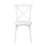 Kit 4 Cadeiras Paris Katrina Cross Empilhável Seat&co Branca Assento Branco Liso - 4