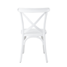 Kit 4 Cadeiras Paris Katrina Cross Empilhável Seat&co Branca Assento Branco Liso - 6