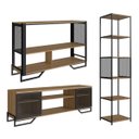 Ver imagem 1 de Conjunto P/ Sala 3 Peças Estilo Industrial Mel