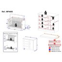 Ver imagem 4 de Berço Americano 3 em 1 com Colchão Incluso e Cômoda 1 Porta 4 Gavetas Encanto Multimóveis Mp4695