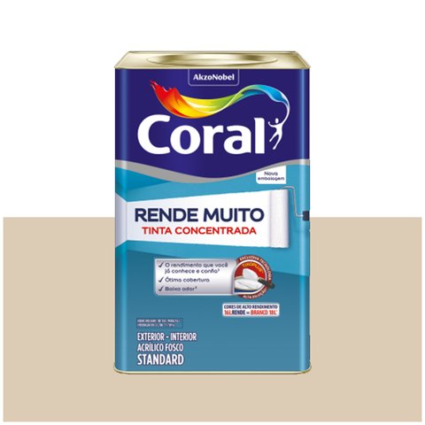 Tinta Acrílica Rende Muito 16 Litros Areia Fosco Coral