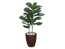 Ver imagem 1 de Planta Árvore Artificial Ficus Lyrata Real Toque Verde 1m Kit + Vaso S. Marrom 30 cm