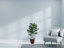 Ver imagem 2 de Planta Árvore Artificial Ficus Lyrata Real Toque Verde 1m Kit + Vaso S. Marrom 30 cm