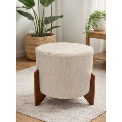 Puff Foguete Essência Linho Bege