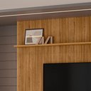 Ver imagem 5 de Painel Tv 75 Pol 238cm Ripado Kalven com Rack Bancada Enzari Cumaru/opala M20 - D’Rossi
