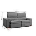 Ver imagem 3 de Sofá Retrátil e Reclinável Embaúba 3 Lugares 2,05m Pet Friendly CabeCasa MadeiraOriginals