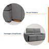 Sofá Retrátil e Reclinável Embaúba 3 Lugares 2,05m Pet Friendly CabeCasa MadeiraOriginals - 9