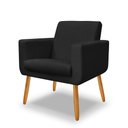 Ver imagem 2 de Kit 2 Poltrona Anita +puff Redondo Pés Palito Decorativo-me Ecommerce:preto