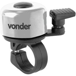 Campainha para Bicicleta Tipo Sino Prata Vonder - 1