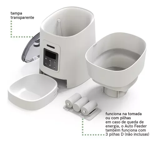 Alimentador Mimo Pp010 Automático Pets Cães Gatos Programável Mimo - 3