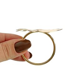 Kit 6 Pçs Anel Porta Guardanapo De Tecido Pano Metálico Folha Costela de Adão Argola Prendedor - 10