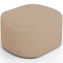 Ver imagem 7 de Kit 2 Puffs Decorativos Orgânico para Living Quarto 70cm Doha W01 Linho Bege Escuro - Lyam Decor