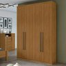 Guarda-Roupa Solteiro 1,53M 4 Portas 2 Gavetas Alonzo New Rovere Naturale Cestaplus - 1