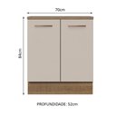 Ver imagem 3 de Balcão de Cozinha 70 Cm 2 Portas Rustic/crema Agata Madesa