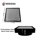 Ver imagem 4 de Ralo Banheiro Inteligente 10x10 Modelo 2 em 1 Inox Invisível com Base Plástica Preta Sifonado