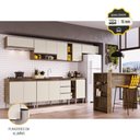 Ver imagem 2 de Cozinha Modulada Completa ATHENA com Bancada Gourmet - 10 Peças - Itaúba Offwhite - Megasul