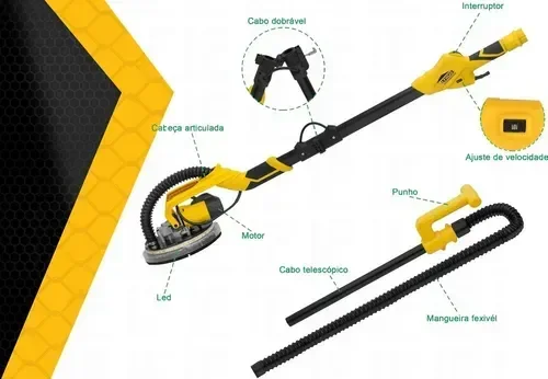 Lixadeira Profissional de Parede Lynus Lpl-750 750w 220v