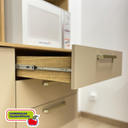 Ver imagem 5 de Armário de Cozinha 6 Portas 1 Gaveta Kit Gênova Cinza/Freijó/Gris
