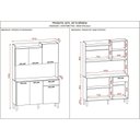 Ver imagem 4 de Armário de Cozinha 6 Portas 1 Gaveta Kit Gênova Branco/Freijó/Supremo/Cp- Ripado