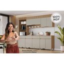 Ver imagem 2 de Kit Cozinha Realeza 5 Módulos MDF Amadeirado Carvalho-Greice Nesher Móveis
