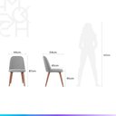 Ver imagem 7 de Conjunto de Jantar Mesa Retangular com Vidro Donatella com 4 Cadeiras New Drop - Natural C/ Cinza