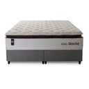 Ver mais imagens de Conjunto Cama Box Super King c/ Molas Ensacadas New York Cinza 193x203x73