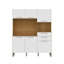 Ver imagem 2 de Armário de Cozinha 6 Portas 2 Gavetas Montesa Branco/Freijó/Supremo