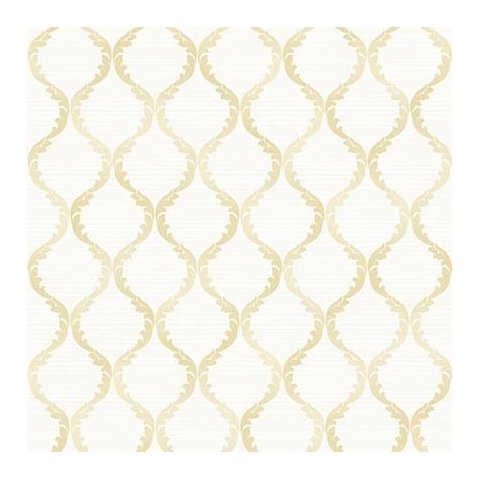 Papel de Parede Fiesta Modern Arabesco Ondulado Dourado 533061