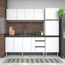 Ver imagem 5 de Armário Aéreo de Cozinha em Aço 180cm 3 Portas Gaia Branco