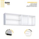 Ver imagem 2 de Armário Aéreo de Cozinha em Aço 180cm 3 Portas Gaia Branco