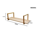 Ver imagem 2 de Nicho SIMPLES metalon 120X20 AMAD CLARIN/DOURADO  METALICO 01